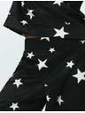 Marks & Spencer Flísová pyžamová souprava s potiskem hvězd a kalhotami s manžetovým lemem Marks & Spencer černá
