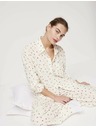 Marks & Spencer Pyžamová souprava Dobby z čisté bavlny s květinovým motivem Marks & Spencer smetanová
