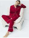 Marks & Spencer Bavlněný modalový pyžamový komplet Revere Marks & Spencer červená