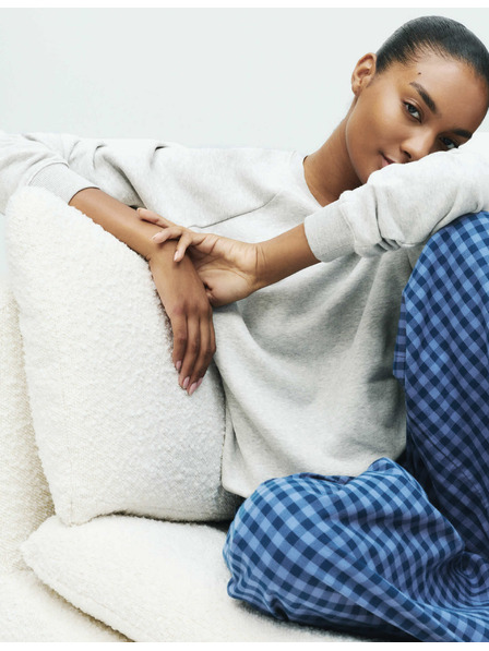 Marks & Spencer Mimořádně měkká mikina s mikinou a motivem devon PJ Marks & Spencer šedá