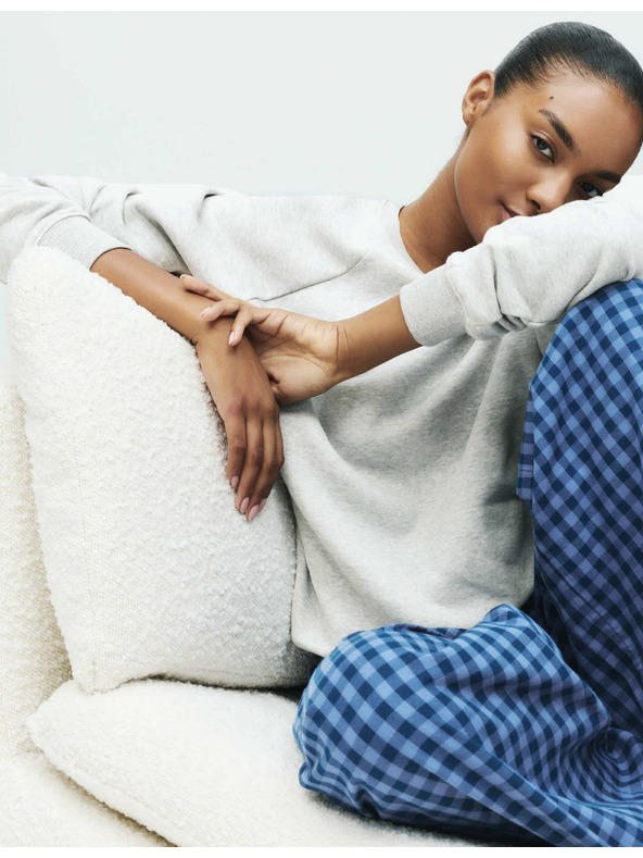 Marks & Spencer Mimořádně měkká mikina s mikinou a motivem devon PJ Marks & Spencer šedá