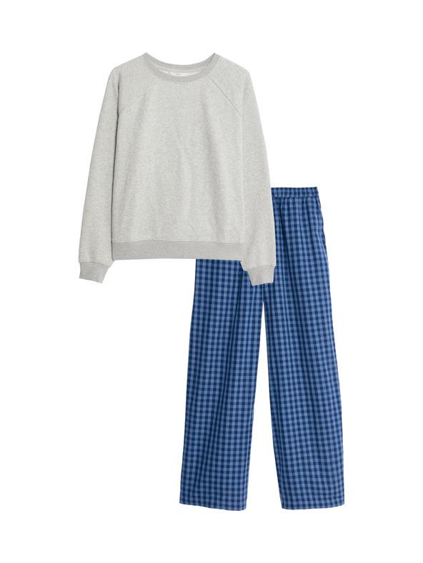 Marks & Spencer Mimořádně měkká mikina s mikinou a motivem devon PJ Marks & Spencer šedá