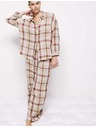 Marks & Spencer Kostkovaná pyžamová souprava z čisté bavlny Marks & Spencer růžová