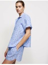 Marks & Spencer Krátká květovaná souprava, z čisté bavlny a hrubého batistu Marks & Spencer modrá