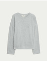 Marks & Spencer Žebrovaný pyžamový top s výstřihem ke krku a dlouhými rukávy Marks & Spencer šedá