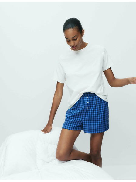 Marks & Spencer Pyžamové topy s vysokým podílem bavlny, 2 ks Marks & Spencer modrá