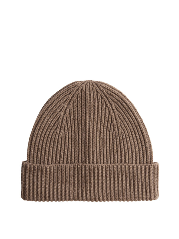 Marks & Spencer Pletený žebrovaný kulich Marks & Spencer hnědá