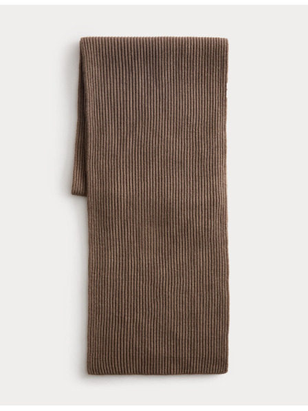 Marks & Spencer Pletená šála Marks & Spencer hnědá