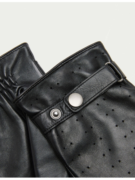 Marks & Spencer Kožené perforované rukavice Marks & Spencer černá