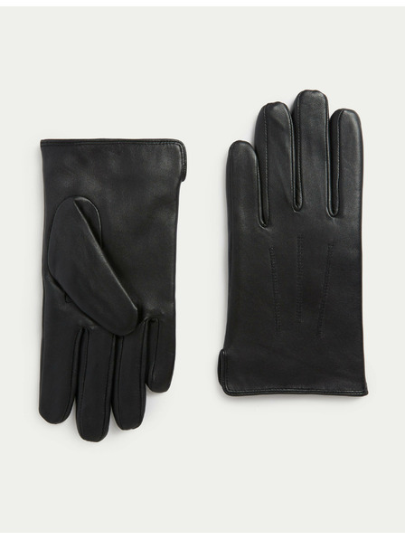 Marks & Spencer Kožené rukavice s technologíí Thermowarmth™ Marks & Spencer černá