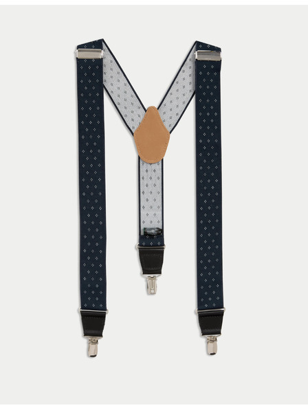 Marks & Spencer Klasické puntíkované kšandy Marks & Spencer námořnická modrá