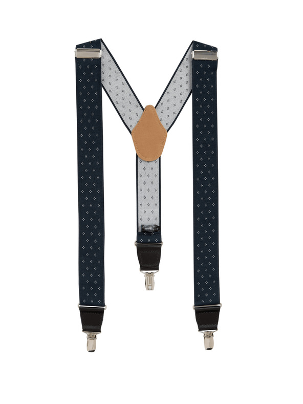 Marks & Spencer Klasické puntíkované kšandy Marks & Spencer námořnická modrá