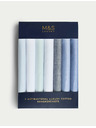 Marks & Spencer Antibakteriální kapesníky z čisté bavlny, 7 ks v balení Marks & Spencer modrá