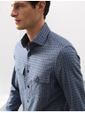 Marks & Spencer Kostkovaná košile s vysokým podílem bavlny, snadné žehlení Marks & Spencer modrá