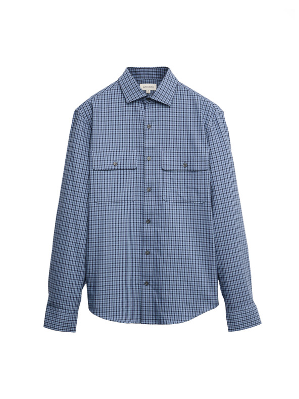 Marks & Spencer Kostkovaná košile s vysokým podílem bavlny, snadné žehlení Marks & Spencer modrá