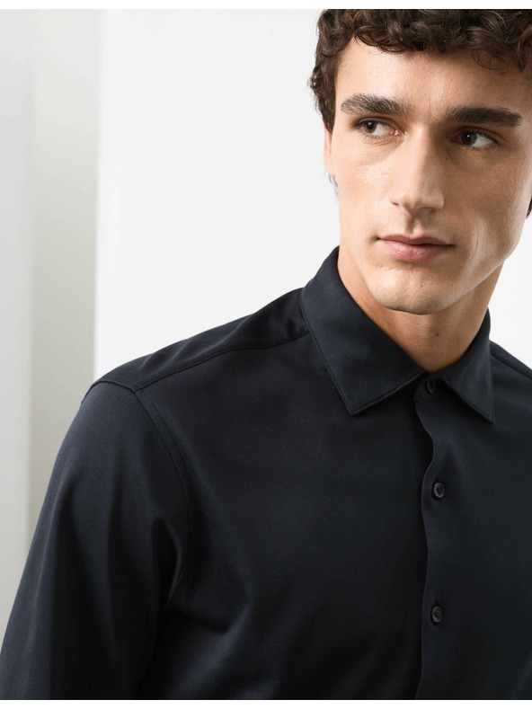 Marks & Spencer Žerzejová košile z čisté bavlny, normální střih, snadné žehlení Marks & Spencer námořnická modrá