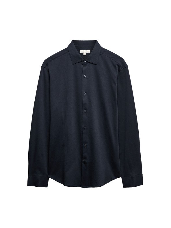 Marks & Spencer Žerzejová košile z čisté bavlny, normální střih, snadné žehlení Marks & Spencer námořnická modrá