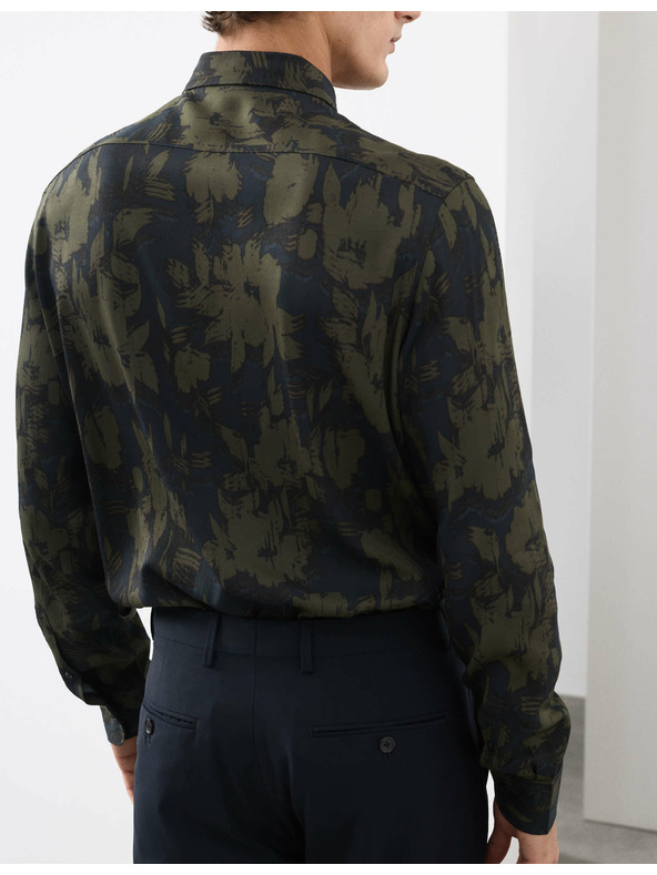 Marks & Spencer Košile s motivem květin, normální střih Marks & Spencer zelená