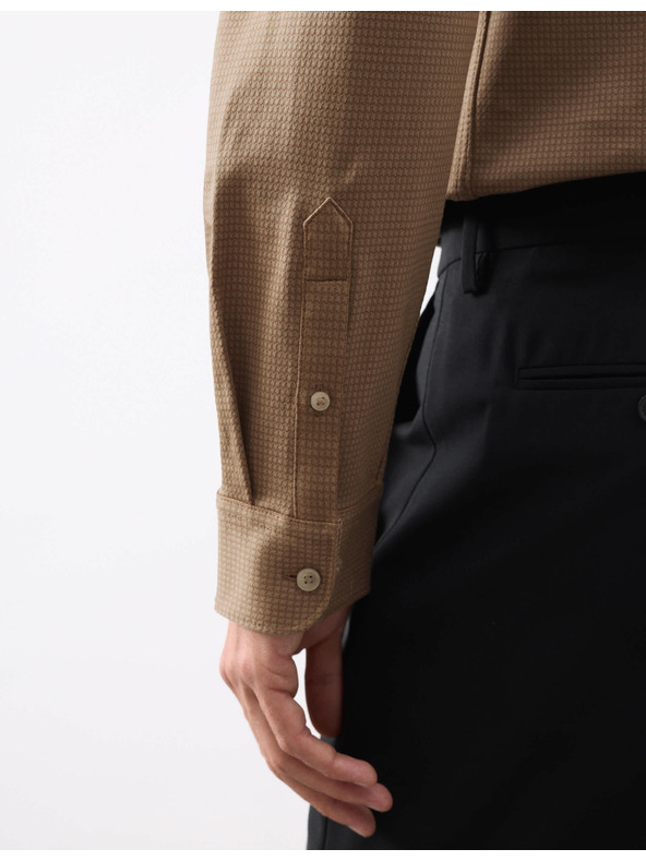 Marks & Spencer Žerzejová košile z čisté bavlny, normální střih, snadné žehlení Marks & Spencer béžová