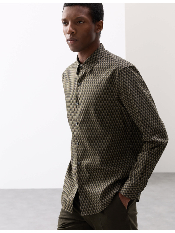 Marks & Spencer Košile s vysokým podílem bavlny Marks & Spencer zelená