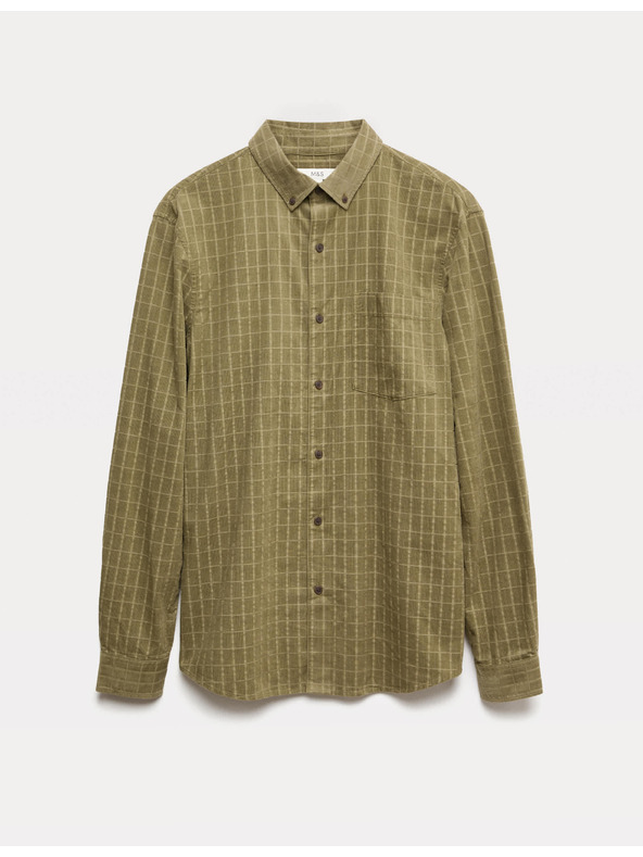 Marks & Spencer Manšestrová košile Marks & Spencer zelená