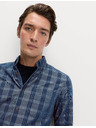 Marks & Spencer Čistě bavlněná flanelová košile Marks & Spencer námořnická modrá
