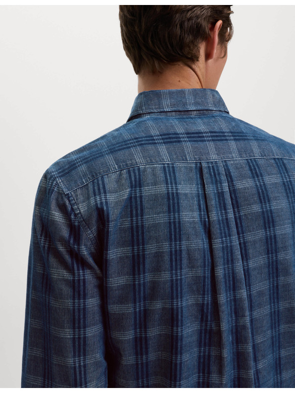 Marks & Spencer Čistě bavlněná flanelová košile Marks & Spencer námořnická modrá