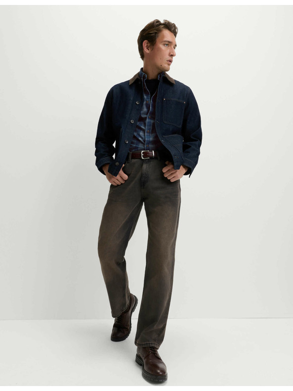 Marks & Spencer Čistě bavlněná flanelová košile Marks & Spencer námořnická modrá