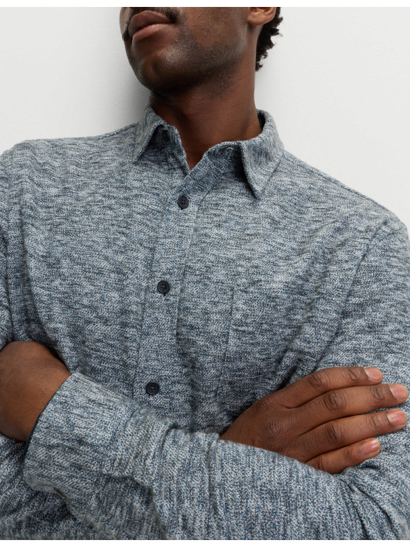 Marks & Spencer Čistě bavlněná flanelová košile Marks & Spencer modrá