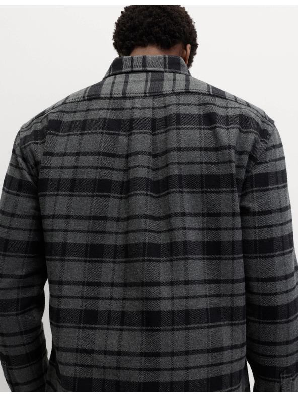 Marks & Spencer Čistě bavlněná flanelová košile Marks & Spencer šedá