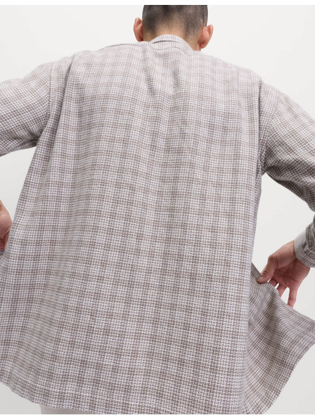 Marks & Spencer Čistě bavlněná flanelová košile Marks & Spencer smetanová