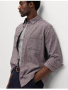 Marks & Spencer Proužkovaná flanelová košile z čisté bavlny Marks & Spencer šedá