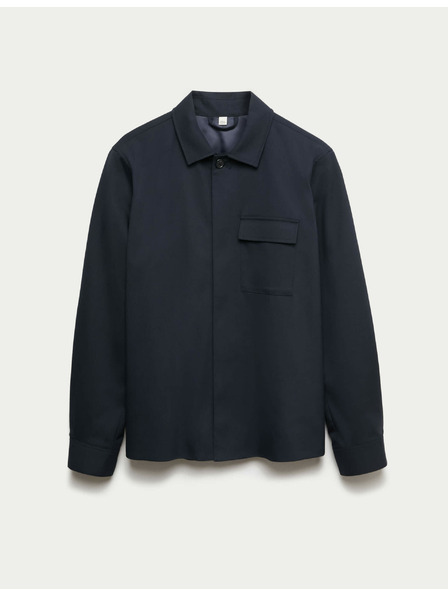 Marks & Spencer Svrchní košile s vysokým podílem bavlny Marks & Spencer námořnická modrá