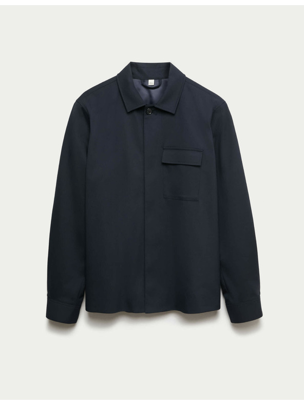 Marks & Spencer Svrchní košile s vysokým podílem bavlny Marks & Spencer námořnická modrá