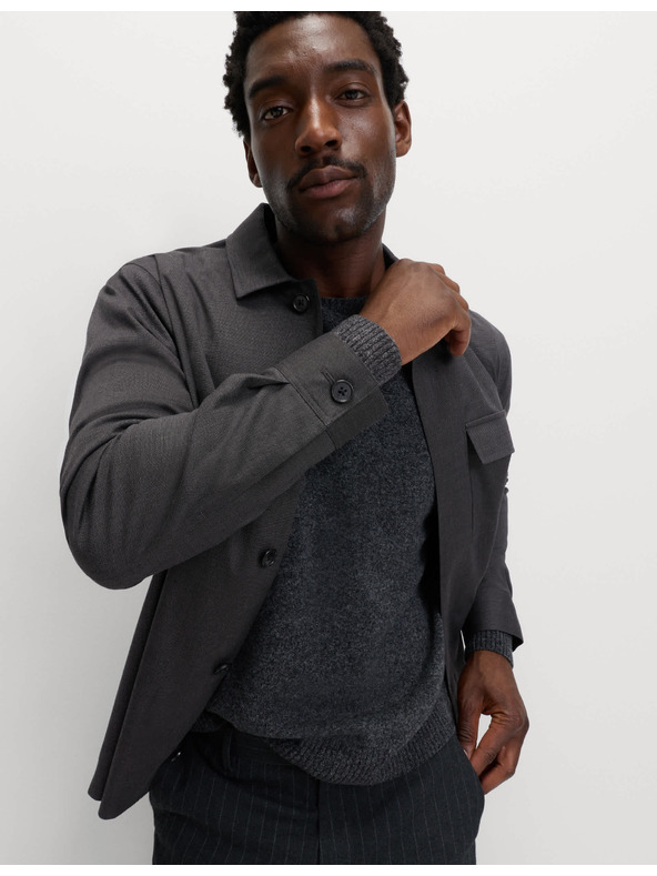 Marks & Spencer Svrchní košile s vysokým podílem bavlny Marks & Spencer šedá