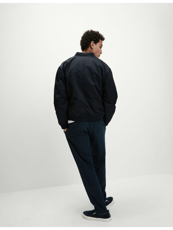 Marks & Spencer Tepláky s rovnými nohavicemi, stahovací šňůrkou a vysokým podílem bavlny Marks & Spencer námořnická modrá