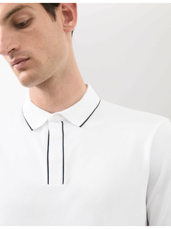 Marks & Spencer Polokošile s dlouhým rukávem, ze směsi bavlny Marks & Spencer bílá