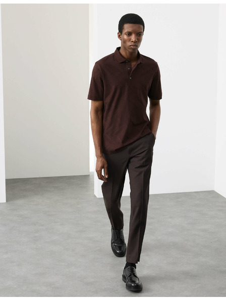 Marks & Spencer Polotriko s geometrickým potiskem, ze 100% bavlny Marks & Spencer hnědá