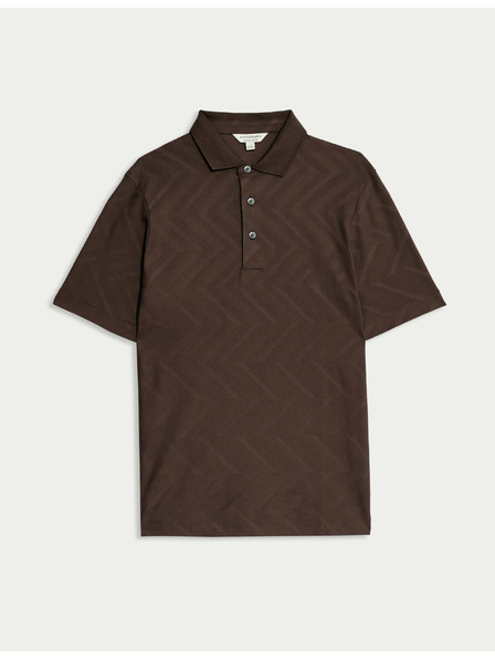 Marks & Spencer Polotriko s geometrickým potiskem, ze 100% bavlny Marks & Spencer hnědá