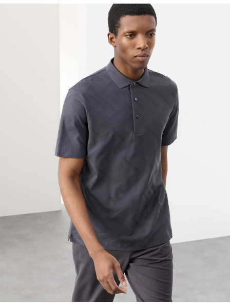 Marks & Spencer Polotriko s geometrickým potiskem, ze 100% bavlny Marks & Spencer šedá