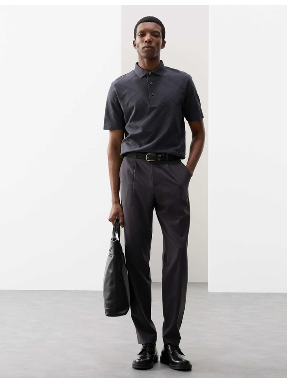 Marks & Spencer Polotriko s geometrickým potiskem, ze 100% bavlny Marks & Spencer šedá