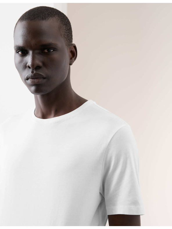 Marks & Spencer Tričko z čisté bavlny Supima®, 3 ks Marks & Spencer bílá