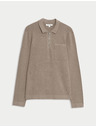 Marks & Spencer Polokošile Milano Knit s volným zipem Marks & Spencer hnědá