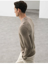 Marks & Spencer Polokošile Milano Knit s volným zipem Marks & Spencer hnědá