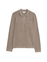 Marks & Spencer Polokošile Milano Knit s volným zipem Marks & Spencer hnědá