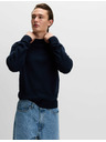 Marks & Spencer Svetr s výstřihem ke krku z jehněčí vlny Marks & Spencer námořnická modrá