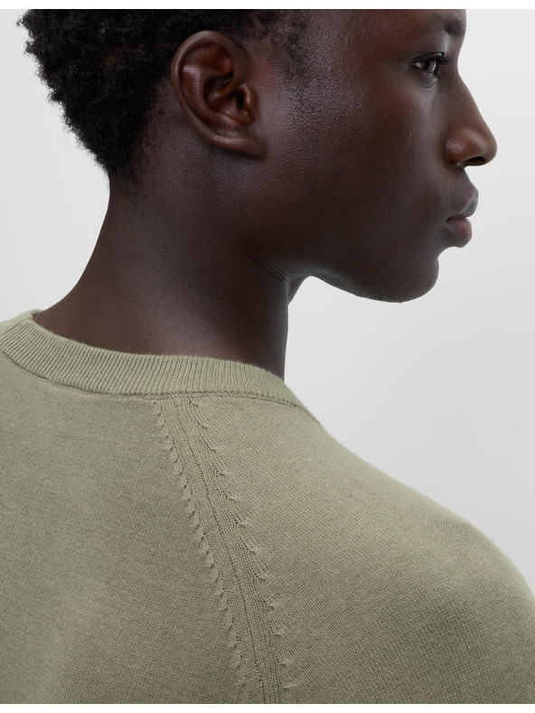 Marks & Spencer Svetr z čisté bavlny, s výstřihem ke krku Marks & Spencer zelená
