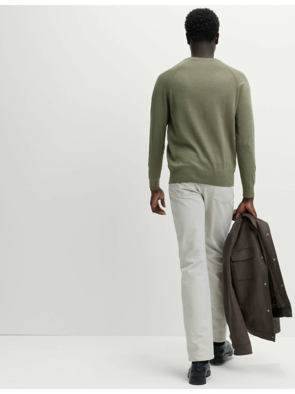 Marks & Spencer Svetr z čisté bavlny, s výstřihem ke krku Marks & Spencer zelená