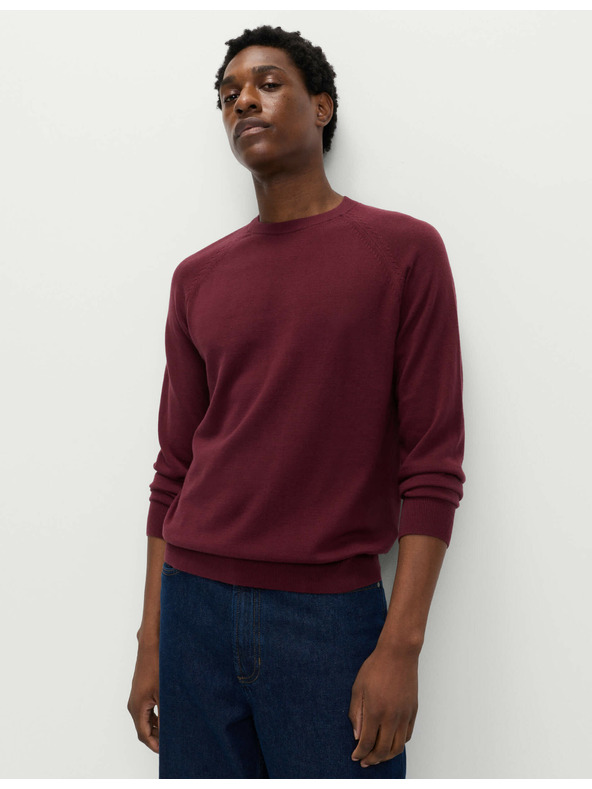 Marks & Spencer Svetr z čisté bavlny, s výstřihem ke krku Marks & Spencer červená