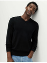Marks & Spencer Čistě bavlněný svetr s výstřihem do V Marks & Spencer černá